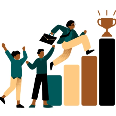 Teamwork, progress and achievement.