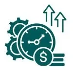 Cost and time effective icon.