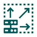 Scalable growth for business icon.