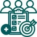 Improve patient outcome icon.