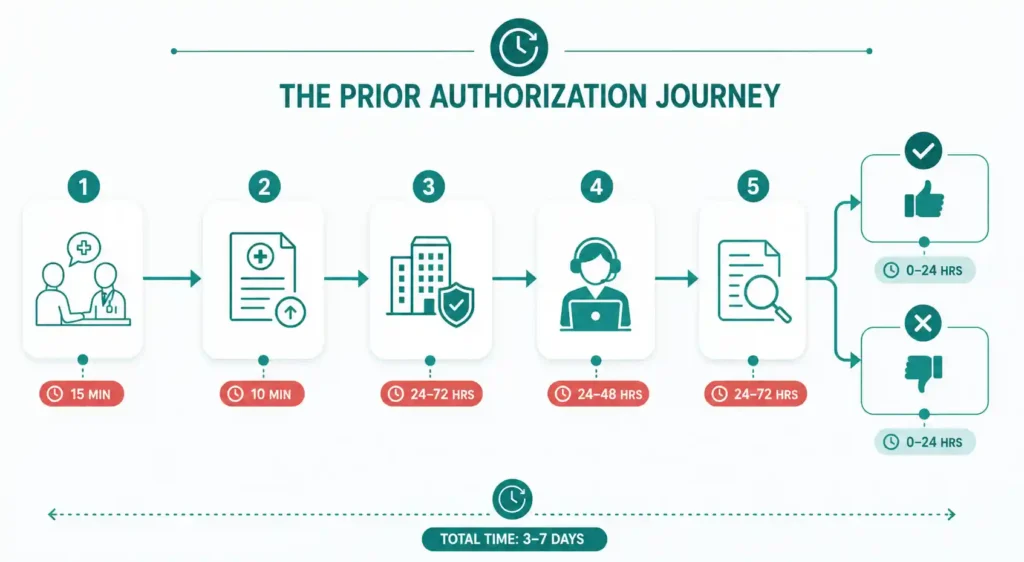 The prior authorization journey diagram