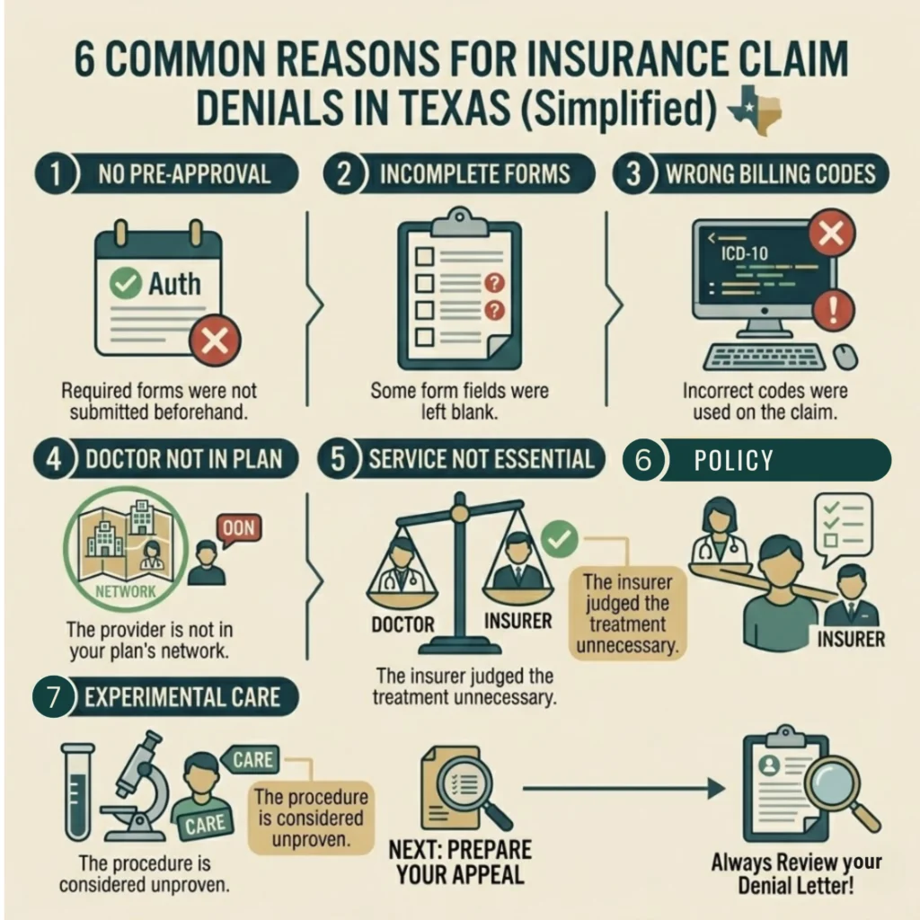 6 Common Reasons for Insurance Claim Denials in Texas
