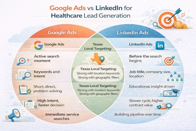 Google Ads and LinkedIn Marketing for Healthcare Lead Generation