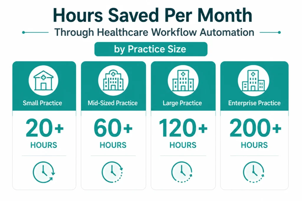 Time Saved Per Month Through Healthcare Workflow Automation